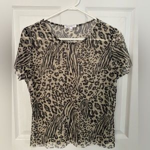 ANTISTAR sheer leopard print top!